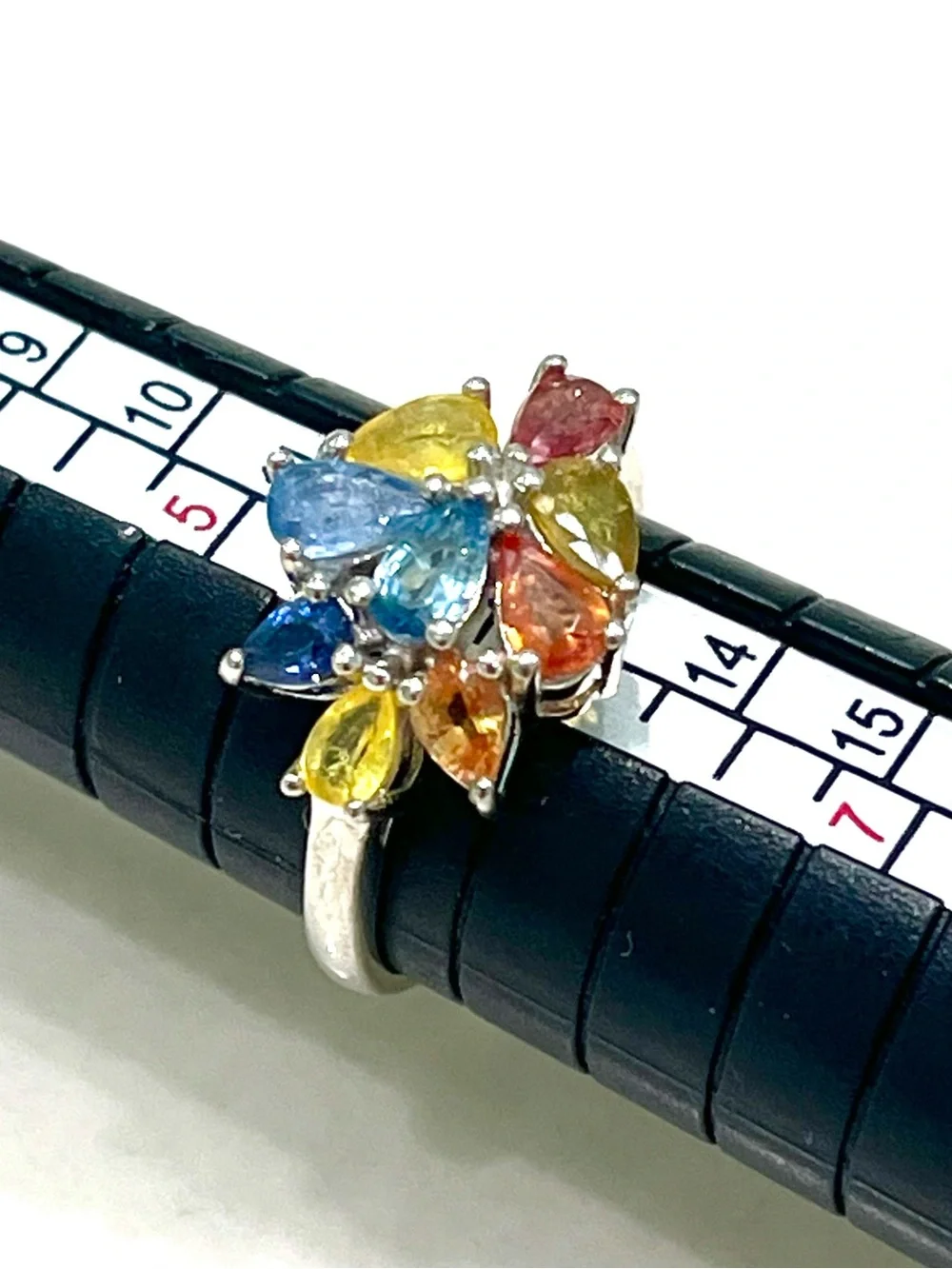 Natural Sapphires 14KGP Ring
